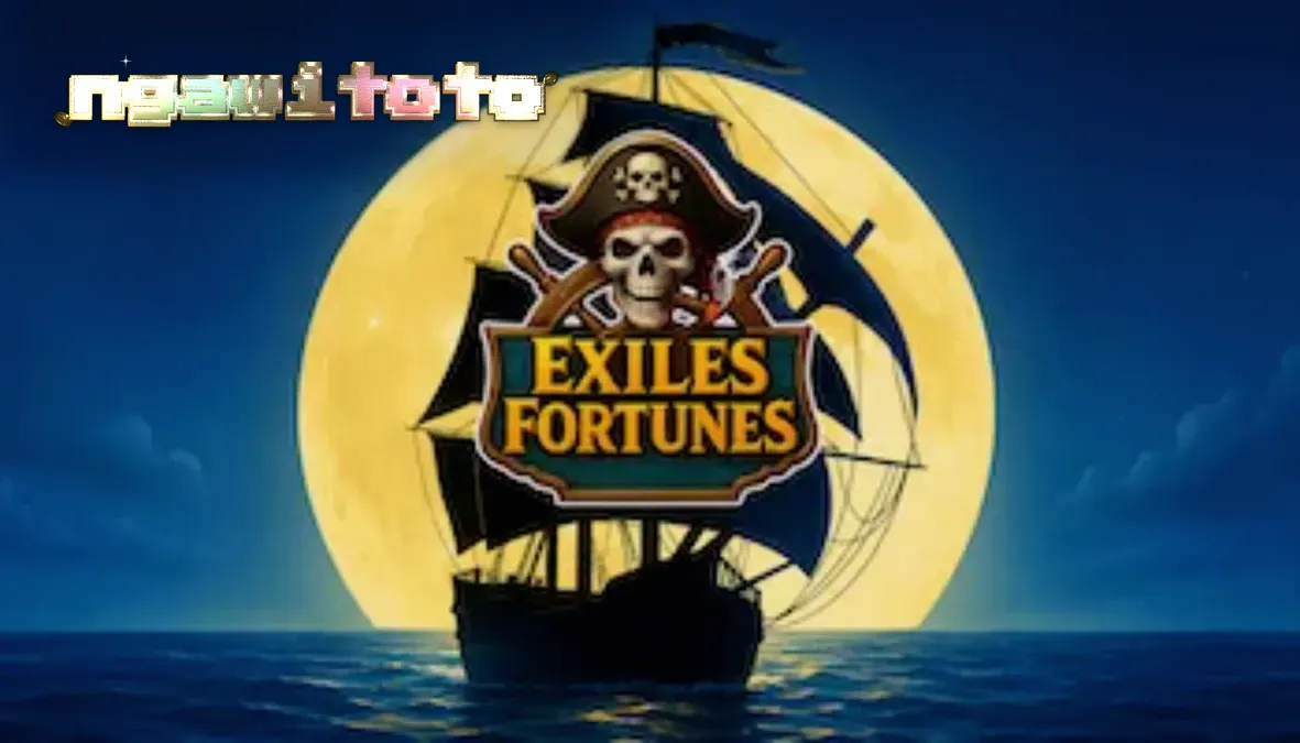 Tampilan antarmuka seluler slot Exiles Fortunes dengan grafis bajak laut yang tajam